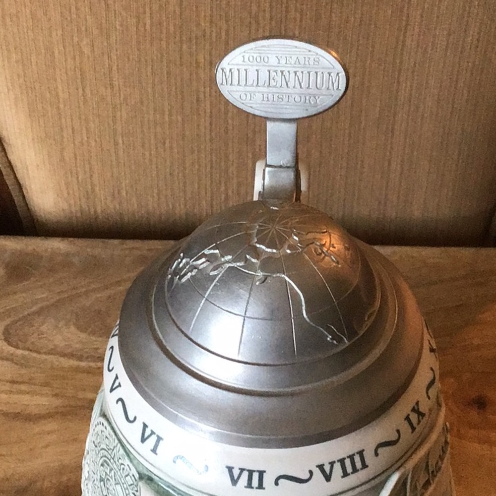 Avon Millennium Collectable Stein Beer Stein Mug with Pewter Lid - Picture 2 of 9